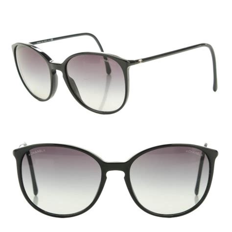 CHANEL Acetate Round Sunglasses 5278 Black.